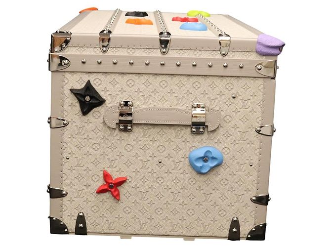 LOUIS VUITTON Taurillon Climbing Coolie Rosin 110Trunk Bianco M10074 Auth 115972SM - vista 3
