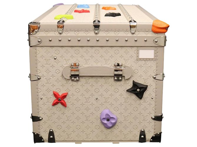 LOUIS VUITTON Taurillon Climbing Coolie Rosin 110Trunk Bianco M10074 Auth 115972SM - vista 4