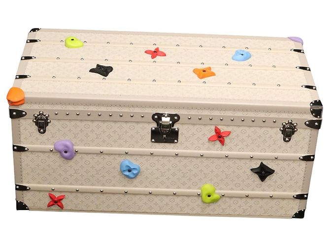 LOUIS VUITTON Taurillon Climbing Coolie Rosin 110Trunk Bianco M10074 Auth 115972SM - vista 5