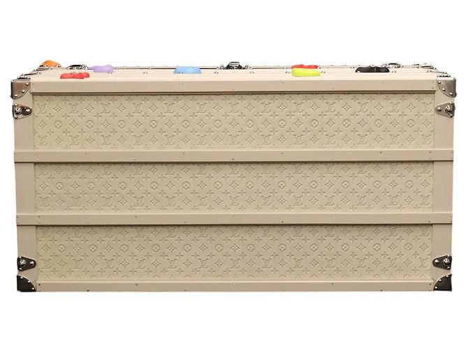 LOUIS VUITTON Taurillon Climbing Coolie Rosin 110Trunk Bianco M10074 Auth 115972SM - vista 6