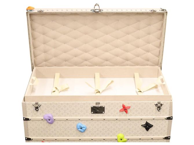 LOUIS VUITTON Taurillon Climbing Coolie Rosin 110Trunk Bianco M10074 Auth 115972SM - vista 9