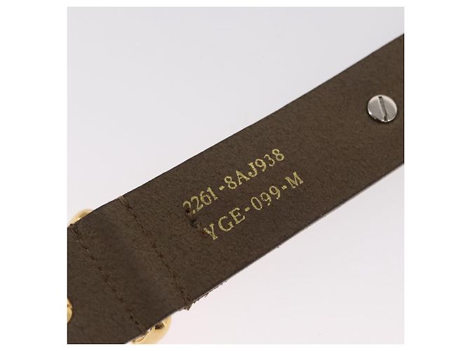 Bracciale in pelle beige FENDI Auth kk598 - vista 9
