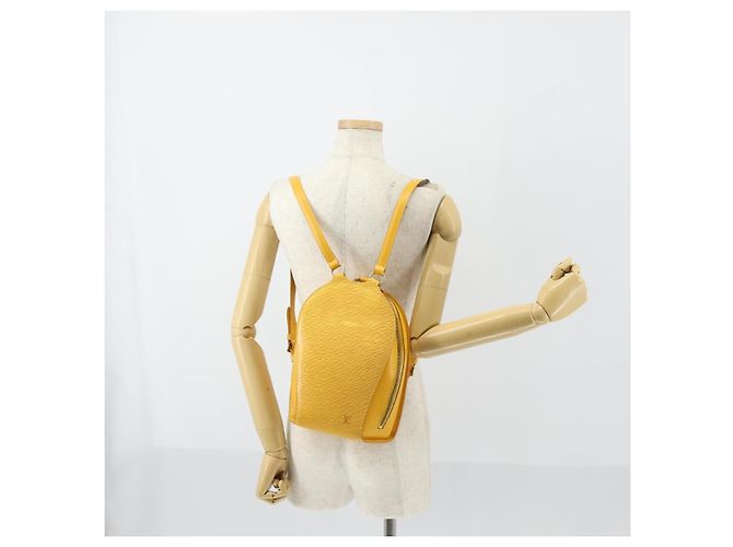 LOUIS VUITTON Mochila Epi Mabillon Amarela M52239 LV Auth 154576 Amarelo - vista 23