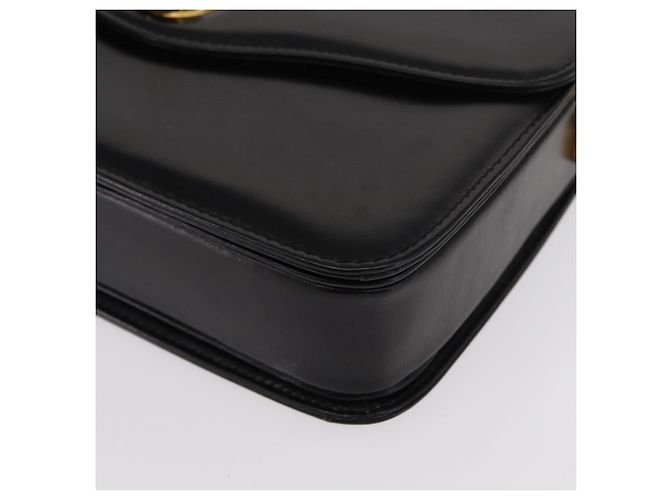 Borsa a Spalla in Pelle Nera e Oro Auth BA8195 di GUCCI Nero D'oro - vista 12