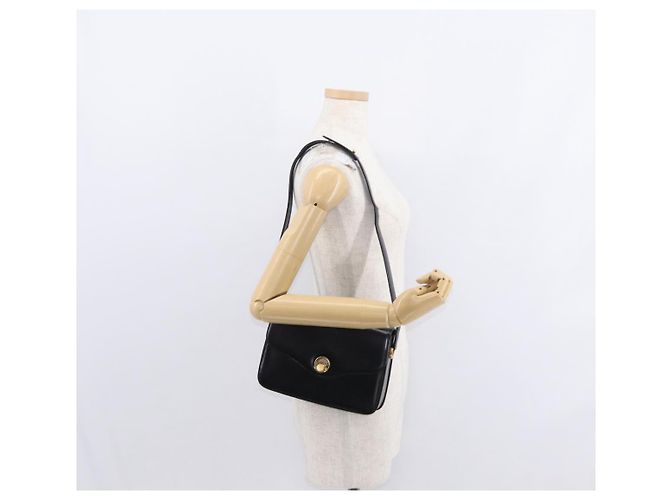 Borsa a Spalla in Pelle Nera e Oro Auth BA8195 di GUCCI Nero D'oro - vista 23