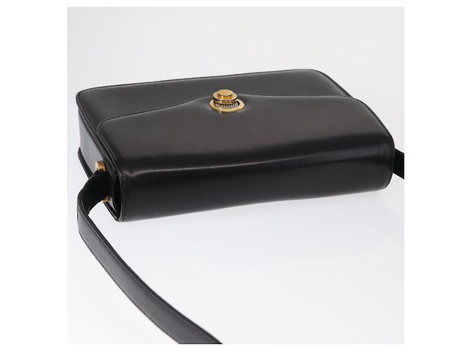 Borsa a Spalla in Pelle Nera e Oro Auth BA8195 di GUCCI Nero D'oro - vista 6