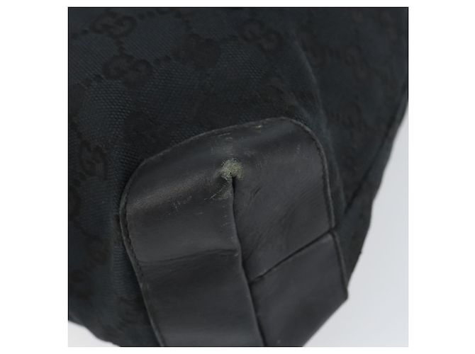 Borsa a mano in tela GG Gucci Nera 019 0402 Auth 155192 Nero - vista 10
