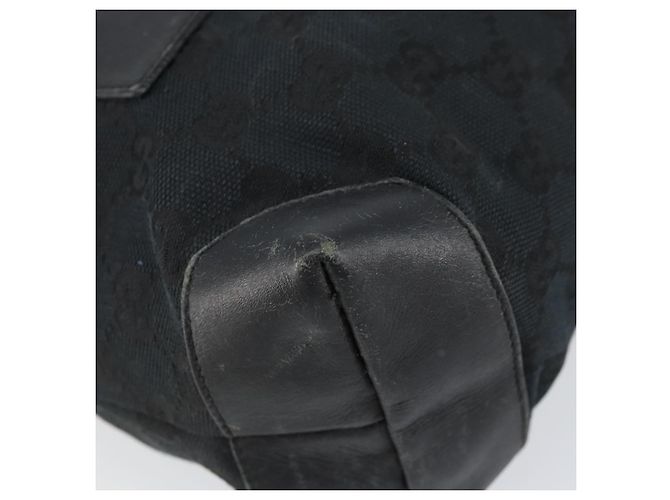 Borsa a mano in tela GG Gucci Nera 019 0402 Auth 155192 Nero - vista 11