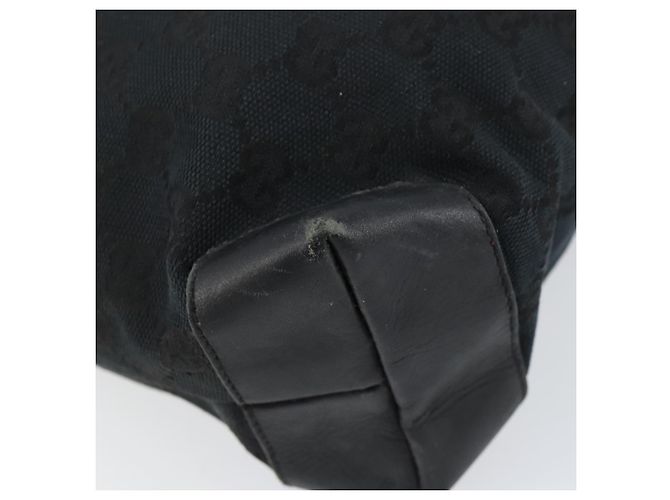 Borsa a mano in tela GG Gucci Nera 019 0402 Auth 155192 Nero - vista 13