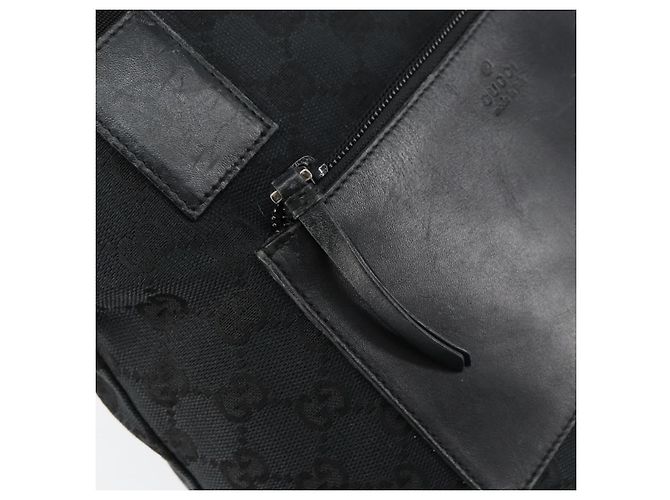 Borsa a mano in tela GG Gucci Nera 019 0402 Auth 155192 Nero - vista 14
