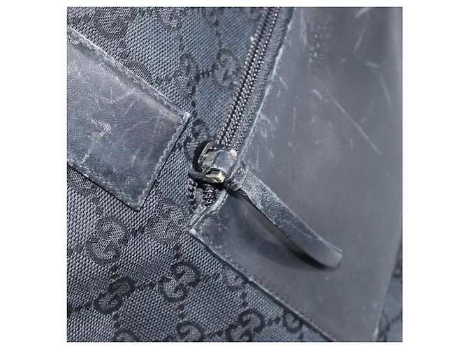 Borsa a mano in tela GG Gucci Nera 019 0402 Auth 155192 Nero - vista 22