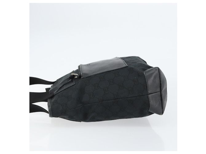 Borsa a mano in tela GG Gucci Nera 019 0402 Auth 155192 Nero - vista 5