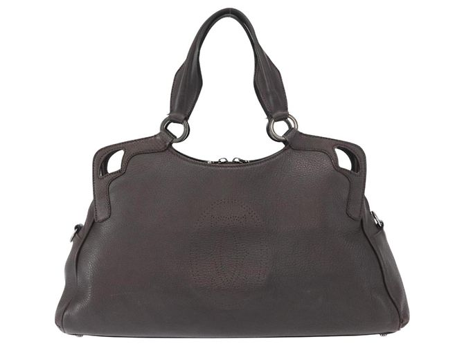 Cartier Borsa a mano in pelle nera Auth 151775 Nero - vista 2