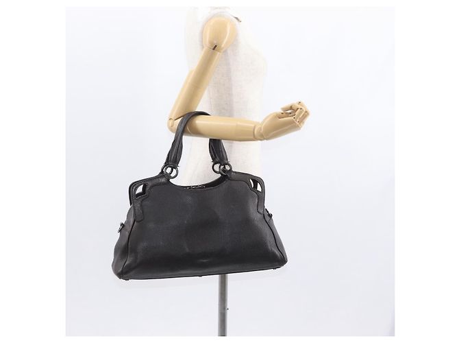 Cartier Borsa a mano in pelle nera Auth 151775 Nero - vista 24