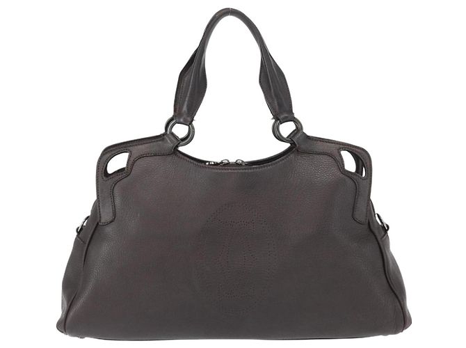 Cartier Borsa a mano in pelle nera Auth 151775 Nero - vista 3