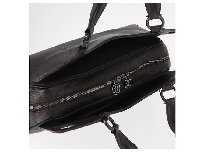 Cartier Borsa a mano in pelle nera Auth 151775 Nero - vista 6