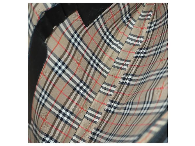 Autre Marque Borsa a mano in pelle Burberrys 2 pezzi Nero Marrone Auth bs31198 - vista 8