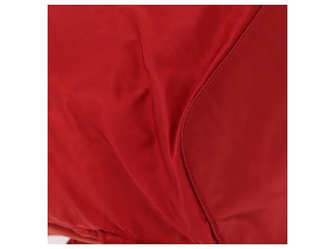 PRADA Backpack Nylon Red Silver Auth ar13819 Silvery - view 16