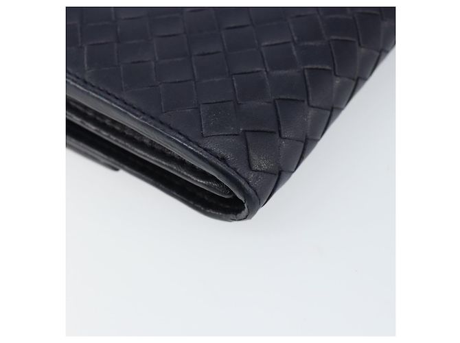 Autre Marque Cartera Larga de Cuero Intrecciato Navy Auth ki6102 Azul marino - vista 11