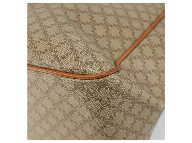Céline Borsa a Spalla in Tela Macadam CELINE PVC Beige Oro Auth 144918 D'oro - vista 12