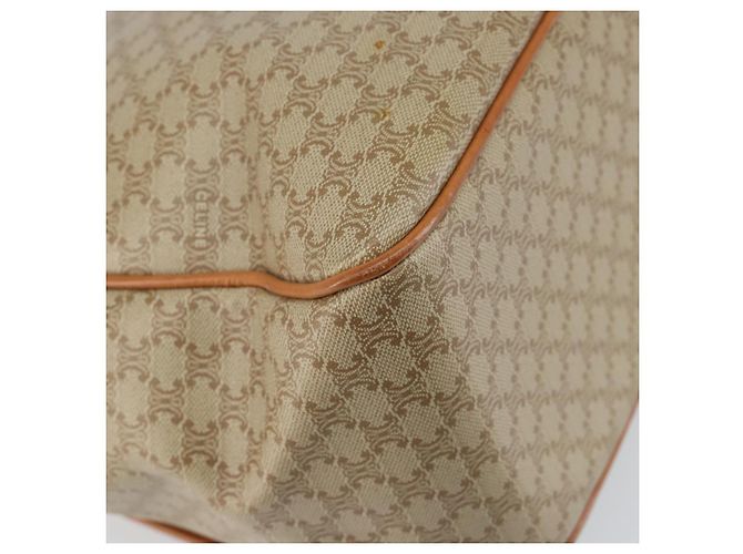 Céline Borsa a Spalla in Tela Macadam CELINE PVC Beige Oro Auth 144918 D'oro - vista 13