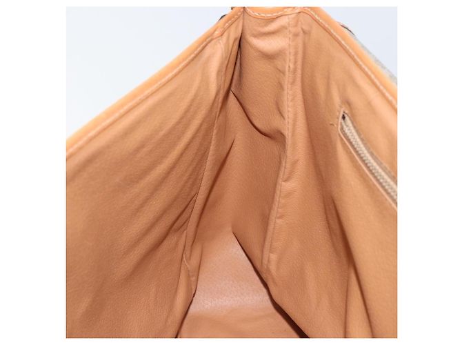 Céline Borsa a Spalla in Tela Macadam CELINE PVC Beige Oro Auth 144918 D'oro - vista 20