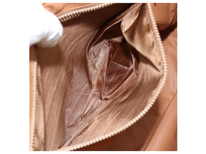 Céline Borsa a Spalla in Tela Macadam CELINE PVC Beige Oro Auth 144918 D'oro - vista 21