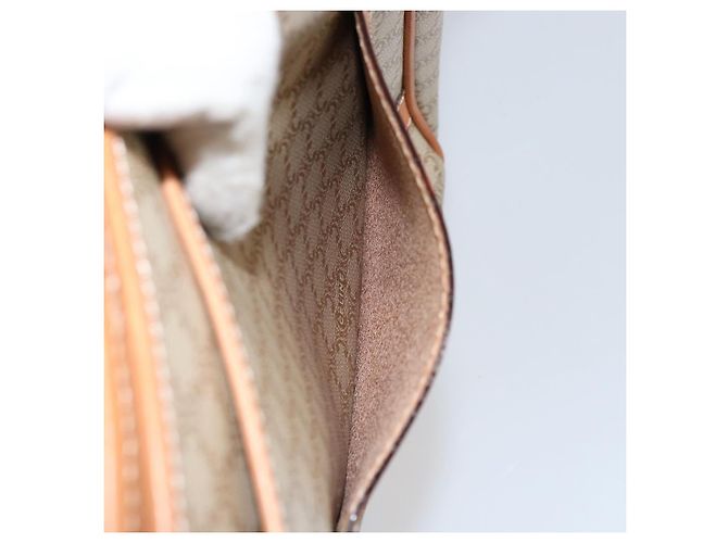 Céline Borsa a Spalla in Tela Macadam CELINE PVC Beige Oro Auth 144918 D'oro - vista 23