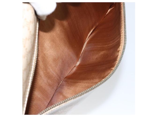 Céline Borsa a Spalla in Tela Macadam CELINE PVC Beige Oro Auth 144918 D'oro - vista 24