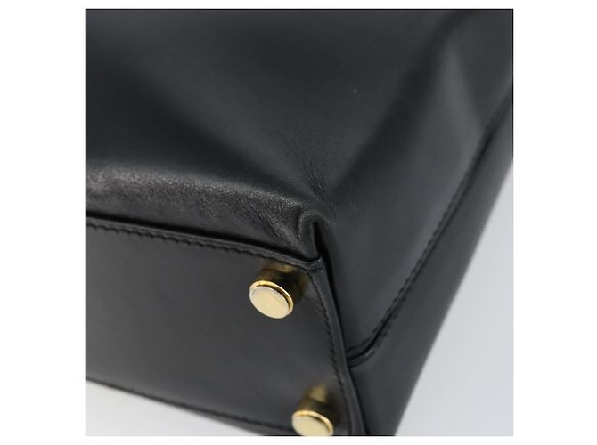 Borsa a mano Gancini in pelle nera e oro Salvatore Ferragamo Auth 155657 Nero D'oro - vista 10