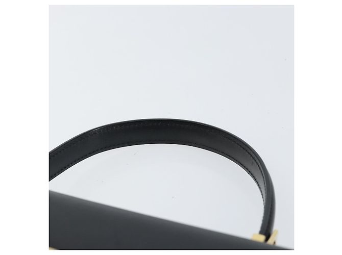 Borsa a mano Gancini in pelle nera e oro Salvatore Ferragamo Auth 155657 Nero D'oro - vista 8