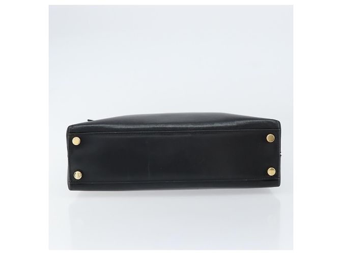 Borsa a mano Gancini in pelle nera e oro Salvatore Ferragamo Auth 155657 Nero D'oro - vista 9