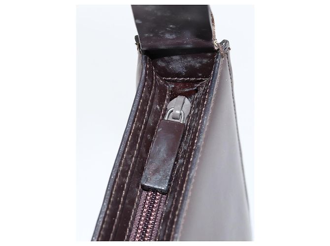 Gucci Borsa a Spalla in Pelle Marrone Argento Auth ep11636 - vista 10