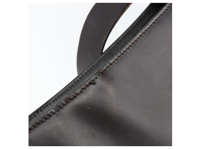 Gucci Borsa a Spalla in Pelle Marrone Argento Auth ep11636 - vista 9