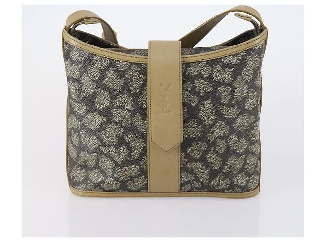 SAINT LAURENT Borsa a Spalla Loewe PVC 2 Set Marrone Nero Auth am9546 - vista 10