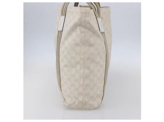 GUCCI GG Canvas Tote Bag Weiß Beige 189669 Auth yk19750 - Ansicht 4