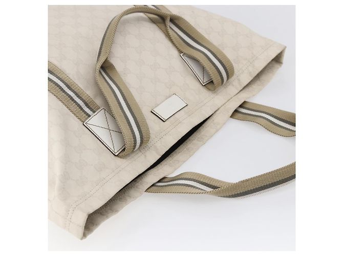 GUCCI GG Canvas Tote Bag Weiß Beige 189669 Auth yk19750 - Ansicht 6