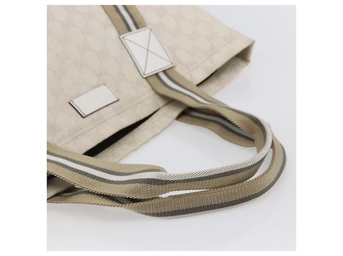 GUCCI GG Canvas Tote Bag Weiß Beige 189669 Auth yk19750 - Ansicht 7
