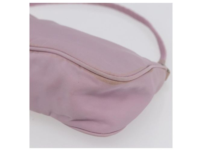 PRADA Accessory Pouch Nylon Pink Silver Auth ki6145 Silvery - view 14