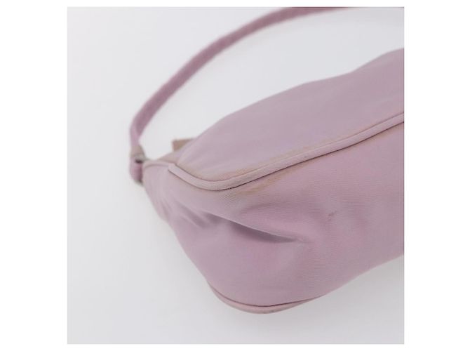 PRADA Accessory Pouch Nylon Pink Silver Auth ki6145 Silvery - view 15
