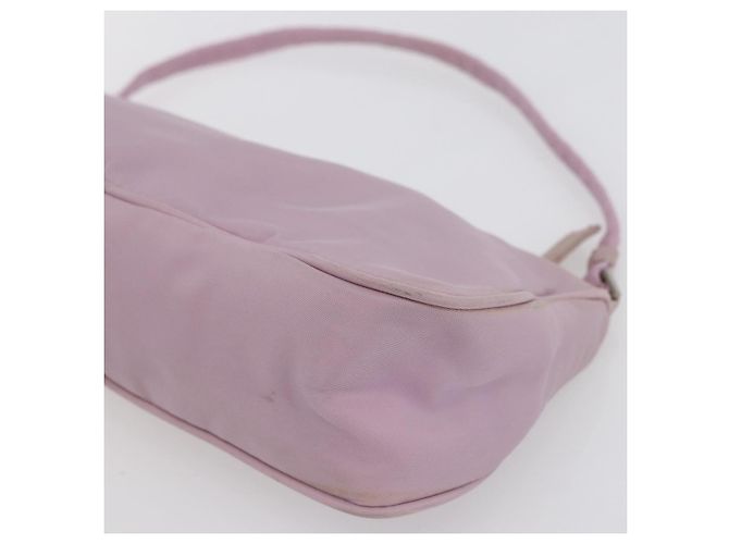 PRADA Accessory Pouch Nylon Pink Silver Auth ki6145 Silvery - view 16