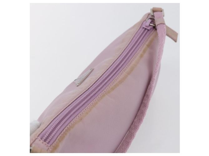 PRADA Accessory Pouch Nylon Pink Silver Auth ki6145 Silvery - view 6