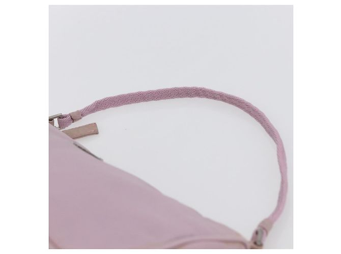 PRADA Accessory Pouch Nylon Pink Silver Auth ki6145 Silvery - view 8