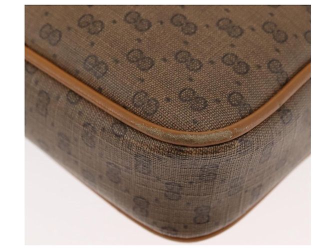 Gucci Borsa a Spalla Micro GG Supreme PVC Beige Oro 007 904 0095 Auth ep11014 D'oro - vista 13
