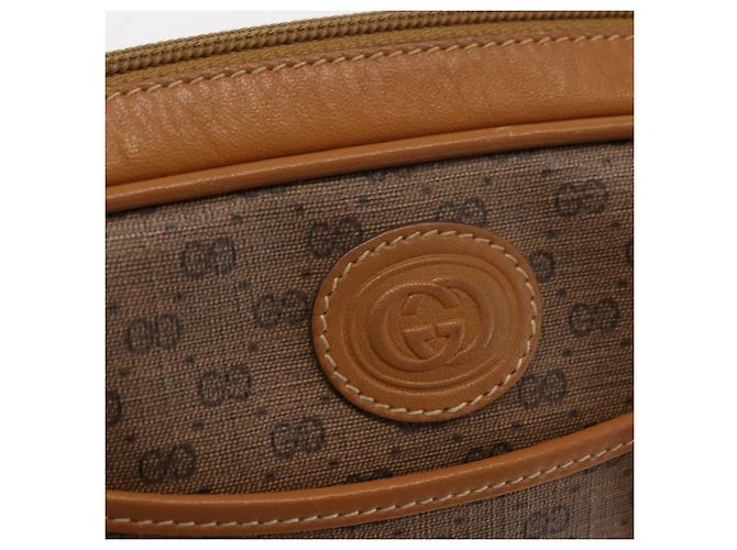 Gucci Borsa a Spalla Micro GG Supreme PVC Beige Oro 007 904 0095 Auth ep11014 D'oro - vista 15