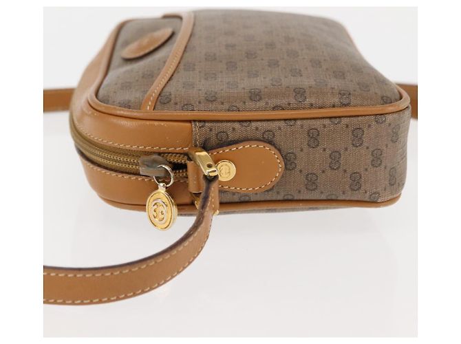 Gucci Borsa a Spalla Micro GG Supreme PVC Beige Oro 007 904 0095 Auth ep11014 D'oro - vista 5