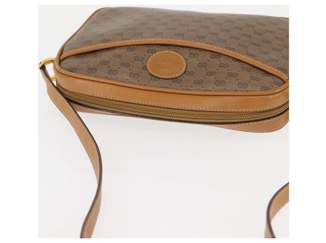 Gucci Borsa a Spalla Micro GG Supreme PVC Beige Oro 007 904 0095 Auth ep11014 D'oro - vista 6