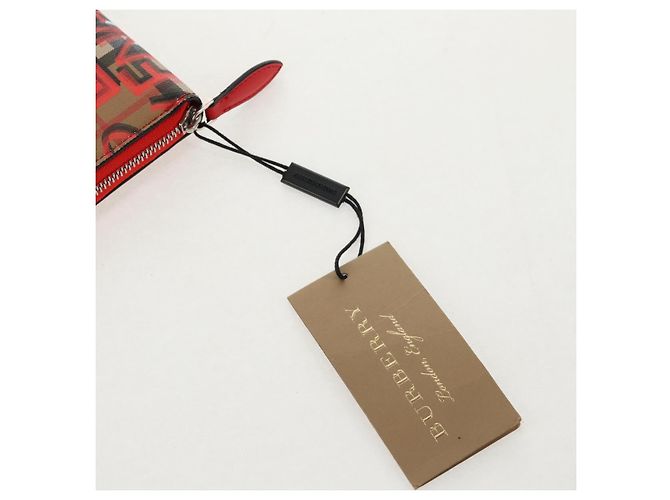 BURBERRY Nova Check Graffiti Lange Geldbörse PVC Beige Auth 143015M - Ansicht 12