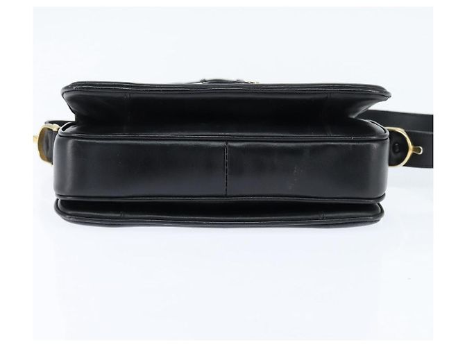 Borsa a Spalla CÉLINE Carrozza in Pelle Nera e Oro Auth bs30594 Nero D'oro - vista 5
