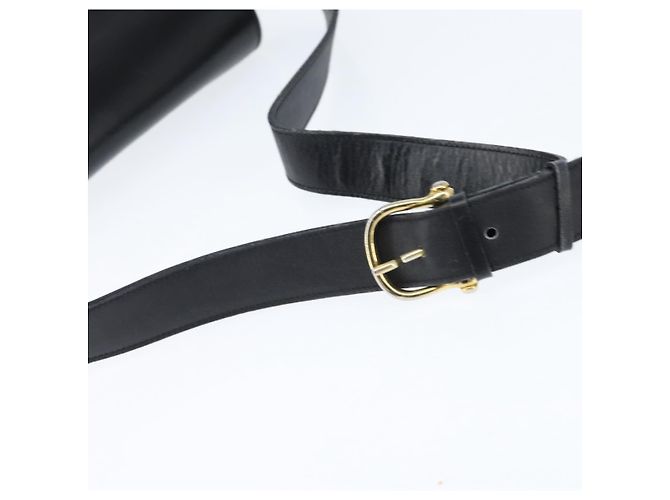 Borsa a Spalla CÉLINE Carrozza in Pelle Nera e Oro Auth bs30594 Nero D'oro - vista 7